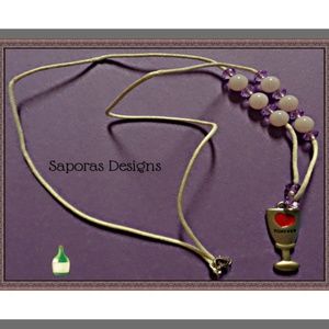 Handmade Love Wine Forever Design Necklace